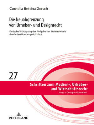cover image of Die Neuabgrenzung von Urheber- und Designrecht